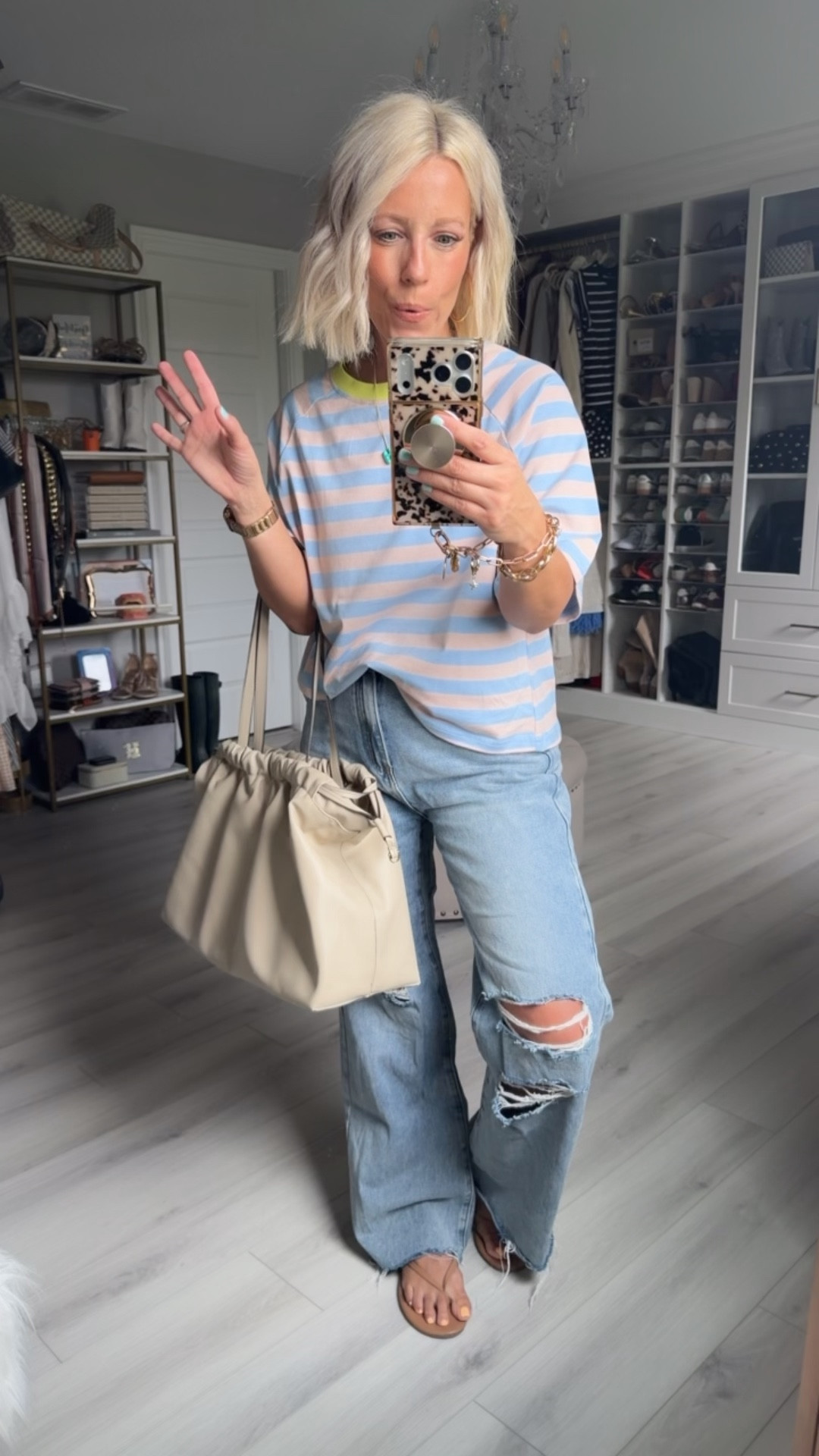 Bright, bold, and budget-friendly ☀️ These colorful striped tees from Walmart are my go-to summer staple! Think effortless outfits on repeat—paired with denim shorts, jeans, flowy skirts, or athletic shorts for an easy look. Lightweight, comfy, and giving that elevated casual vibe without the price tag 🙌
⬇️⬇️⬇️
Tees size small (run roomy)
Jeans size medium (roomy fit)

#WalmartFashion #SummerOutfits #AffordableStyle #StripedTees #MomStyle #CasualChic #EverydayOutfits #BudgetFriendlyFashion #SummerStyle #WalmartFinds

Comment SHOP below to receive a DM with the link to this post on my LTK ⬇ https://liketk.it/6aChN #ltkmomlife #ltkootd #ltksalealert

#LTKmomlife #LTKSaleAlert #LTKootd