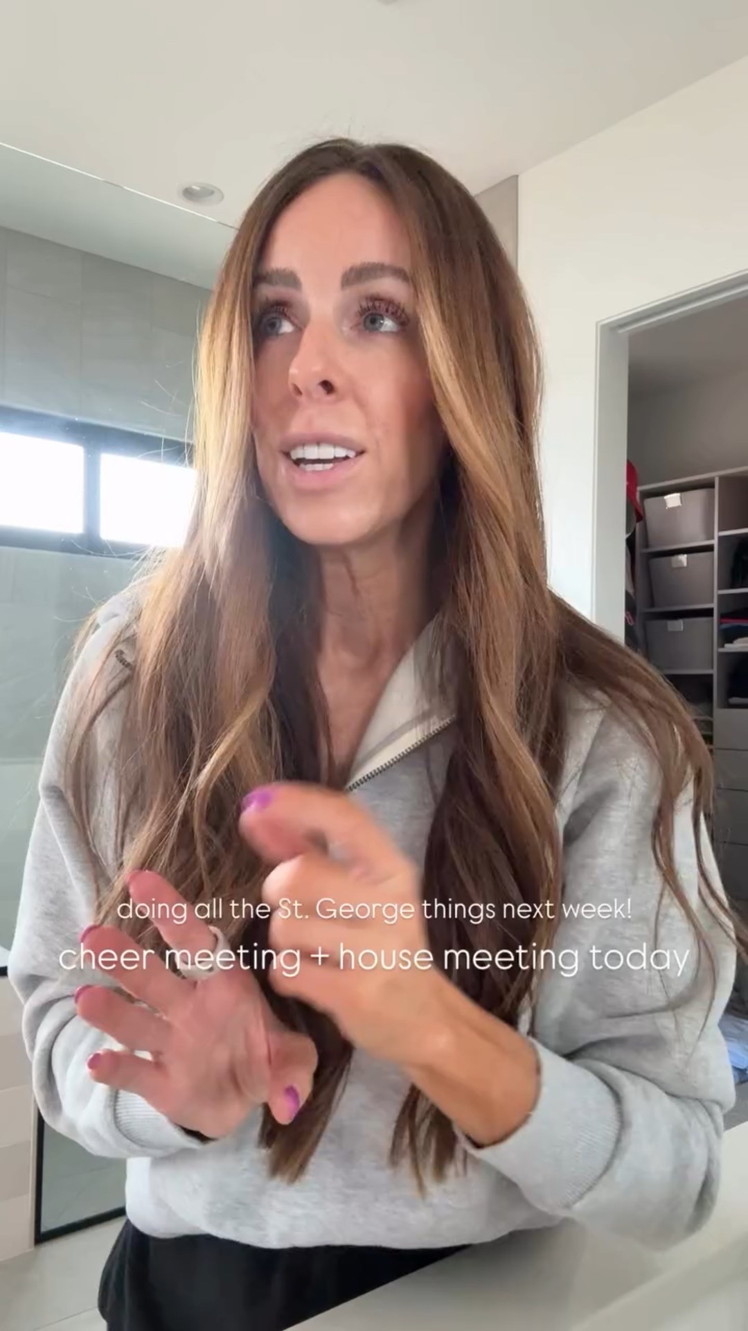 doing all the St. George things next week!
 cheer meeting + house meeting today