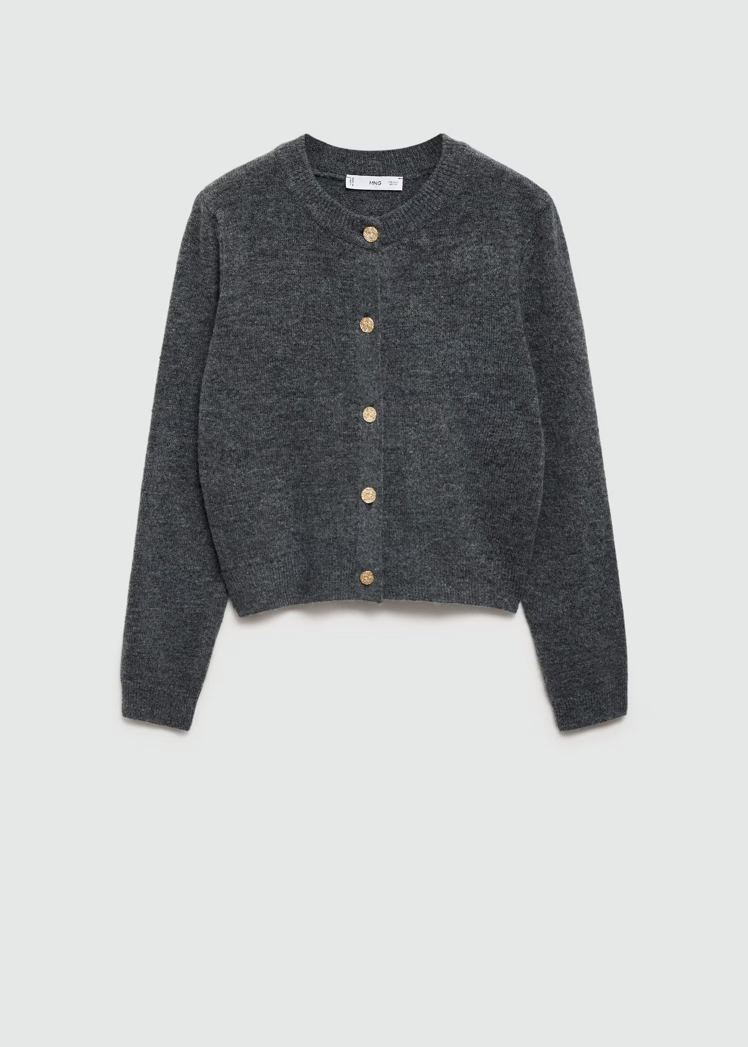 Knitted cardigan with jewel button | MANGO (UK)
