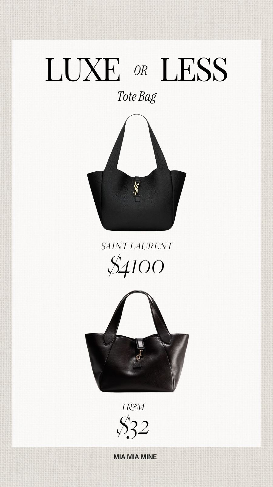 Save or splurge
Saint Laurent Bea tote