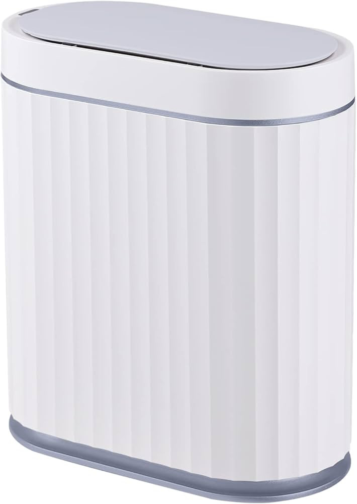 ELPHECO Bathroom Trash can Motion Sensor, AutomaticGarbage can, Slim Plastic Smart Trash Bin with... | Amazon (US)