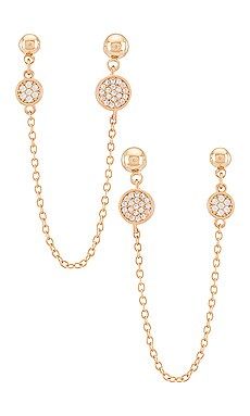 Ettika Dangle Chain Earrings in Gold from Revolve.com | Revolve Clothing (Global)