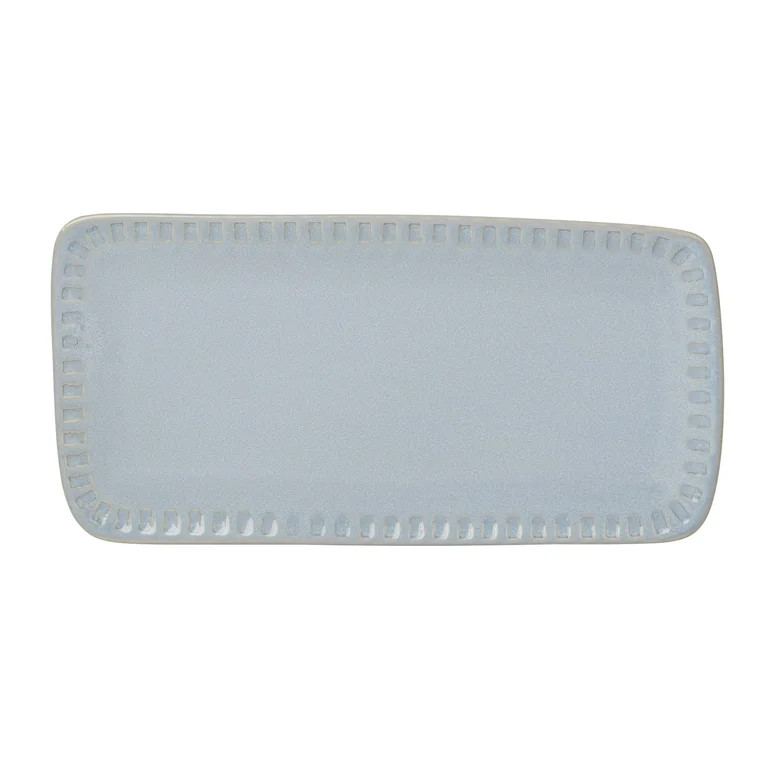 Oneida Entertain Artisanal Stripe Blue Stoneware Hors d'Oeuvres Serving Tray | Walmart (US)