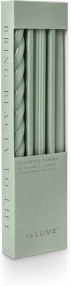 Amazon.com: ILLUME Beautifully Done Unscented Assorted Candle Tapers 3-Pack, Sage Green : Home & ... | Amazon (US)