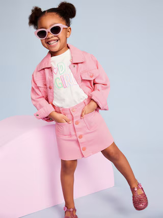 Cropped Trucker Twill Jacket for Toddler Girls | Old Navy (US)