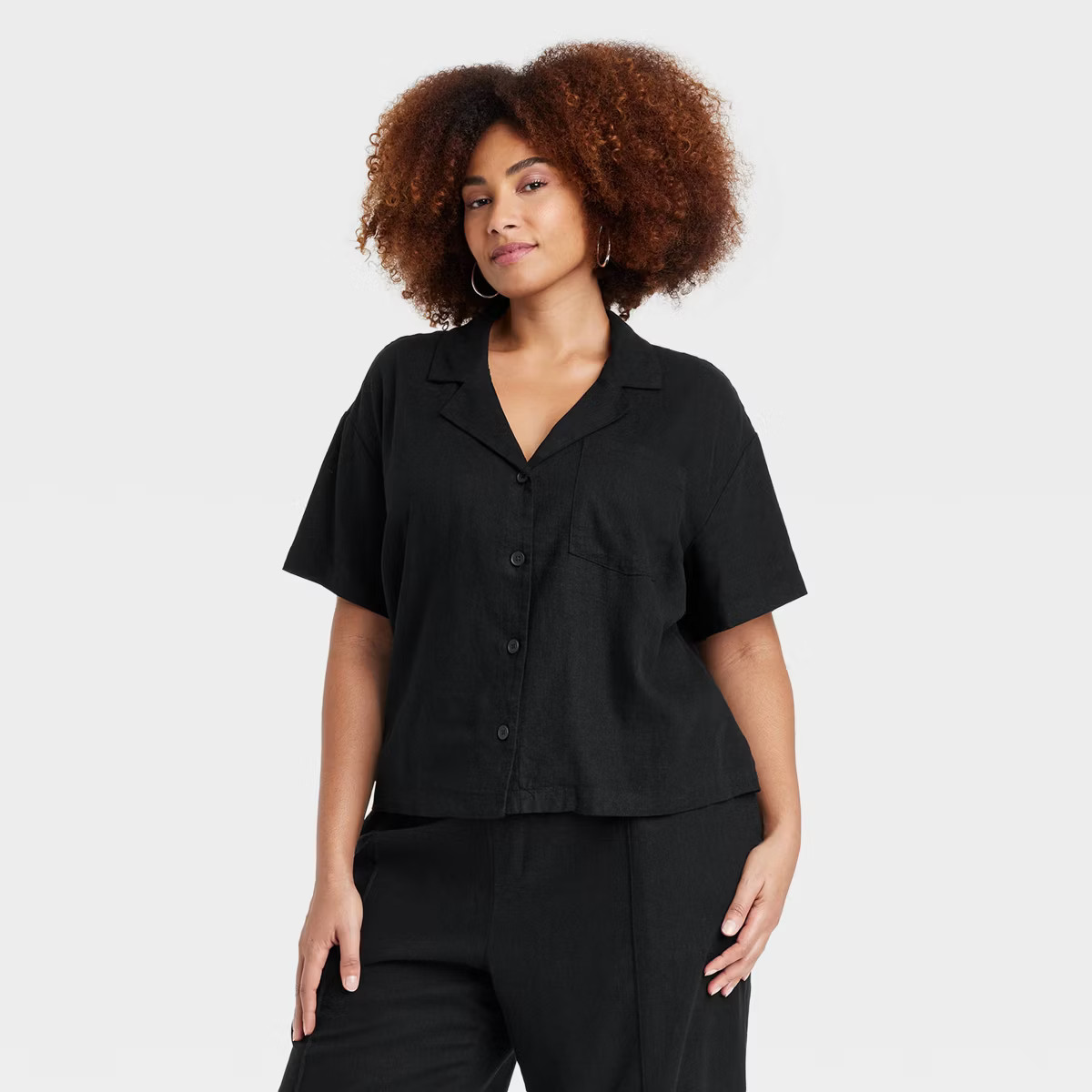 Women's Short Sleeve Button-Down Camp Shirt - A New Day™ | Target