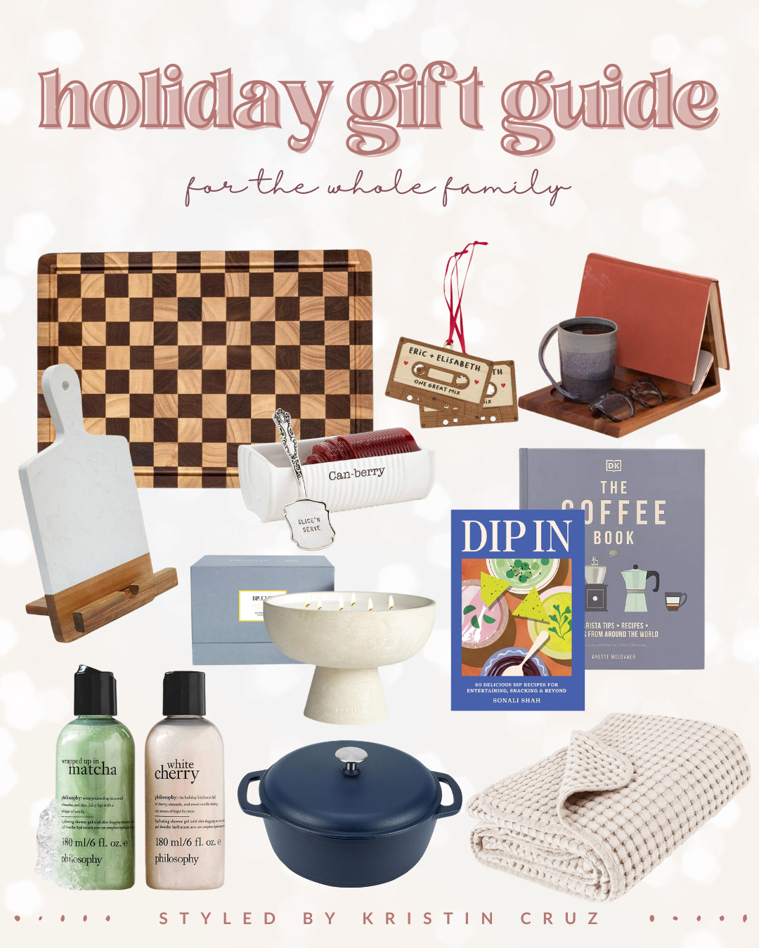 Something special for everyone under one roof! 

kitchen essentials, cozy textiles, entertaining pieces, and thoughtful gifts for the whole family! 
Checkerboard cutting boards and cast iron dutch ovens are absolute showstoppers. Perfect for creating new family traditions this season! 

 #LTKGiftGuide #LTKHoliday #LTKFamily