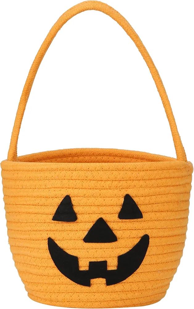 Pro Goleem Cesta de Halloween para niños, bonita cesta de dulces de Halloween, cubo de calabaza ... | Amazon (US)