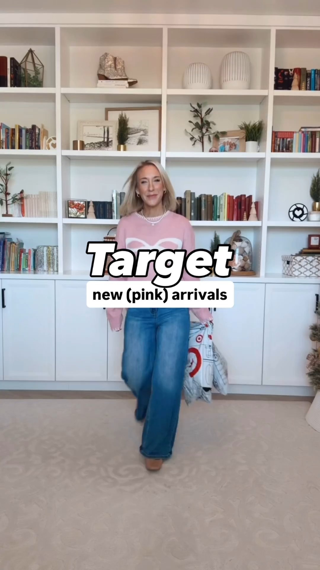 Target - new (pink) arrivals • Bow sweater - size small. • Wide leg jeans - size 25. 1. French Terry Henley Sweatshirt - size small. 3 colors. • Burgundy leggings - size small. • Sneakers - tts. 2. High Pile & Puffer Mix Vest - size small. 2 colors. • White long sleeve tee - size small. 3. Button-Up Cardigan Sweater - size small. 4 colors. • Wide leg jeans - size 25. 4. Strappy Active Dress - size small. • Zip Front Sweater - size XS. $28. 2 colors.

#LTKOver40#LTKSeasonal#LTKFindsUnder50 

 