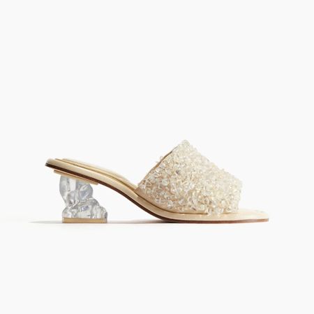 Ivory beaded heeled mule sandals 

#LTKSeasonal #LTKstyletip #LTKshoecrush
