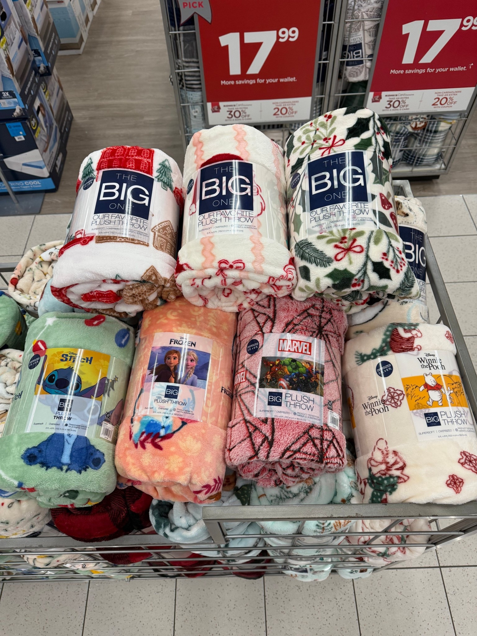 These Kohl’s Big One blankets get me every time 😅 Soft, oversized, and they always have the cutest prints — Marvel, Frozen, Winnie the Pooh, Stitch, and a few neutral holiday ones too. Perfect for kids’ beds, movie nights, or just keeping one in the living room because someone is always cold in my house.

#LTKmomlife #LTKHoliday #LTKGiftGuide