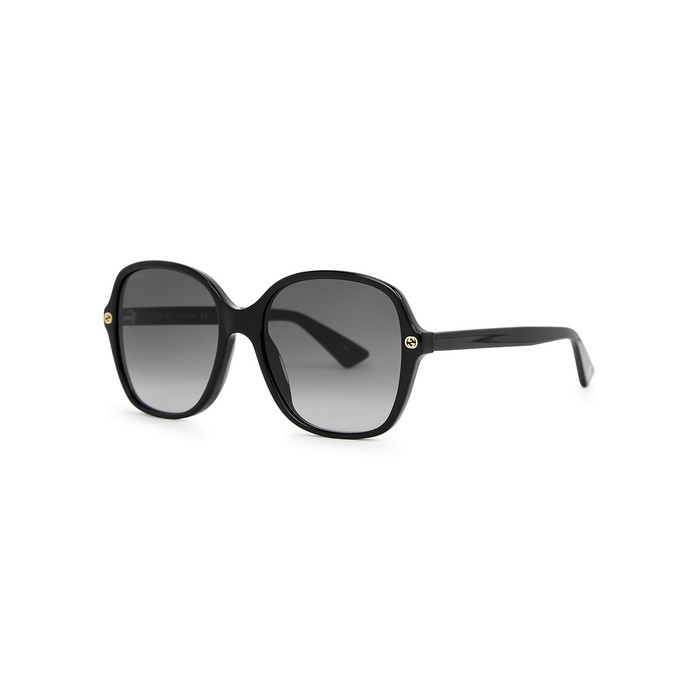 Gucci Black Oversized Sunglasses | Harvey Nichols (Global)