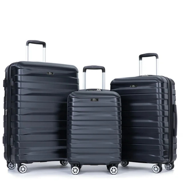 Tripcomp Hardshell Luggage Set,Carry-on,Lightweight Suitcase Set of 3Piece with Spinner Wheels,TS... | Walmart (US)