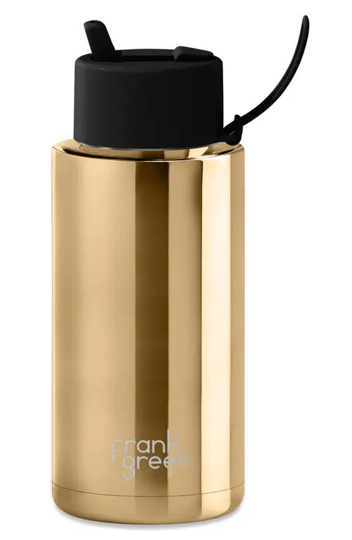 frank green 34-Ounce Water Bottle in Chrome Gold /Midnight at Nordstrom, Size 34 Oz | Nordstrom