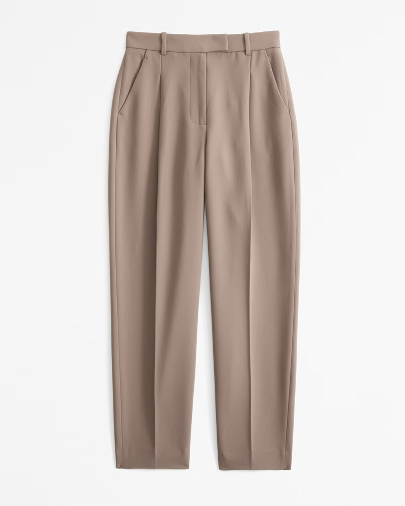 Women's Ankle Grazing Tapered Tailored Pant | Women's Bottoms | Abercrombie.com | Abercrombie & Fitch (US)