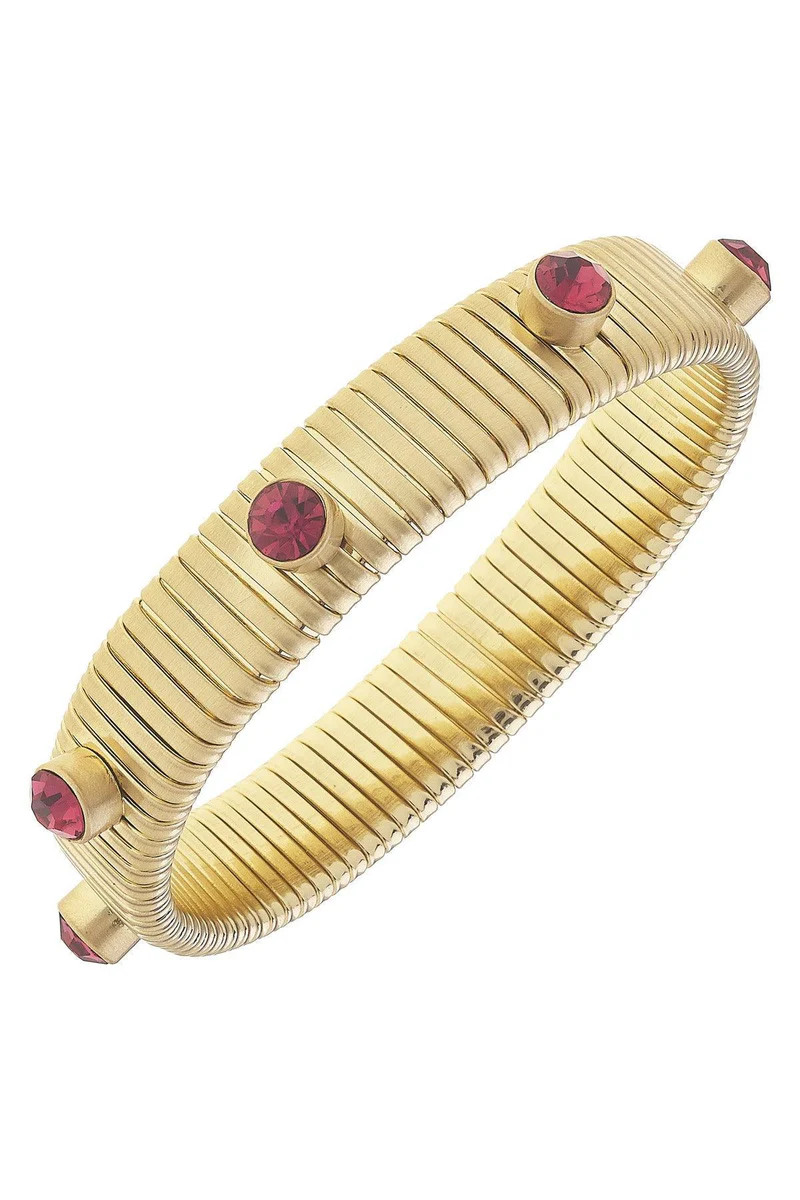 Winston Rhinestone Watchband Bangle in Fuchsia | CANVAS