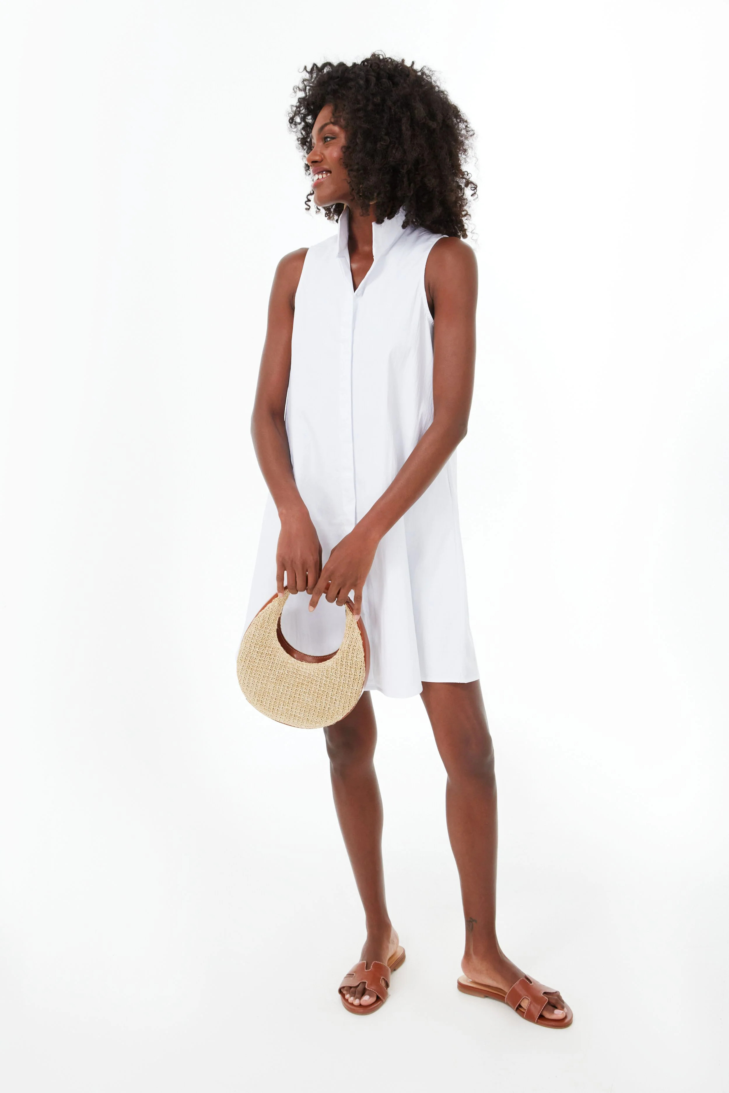 White Sleeveless Charlie Dress | Tuckernuck (US)