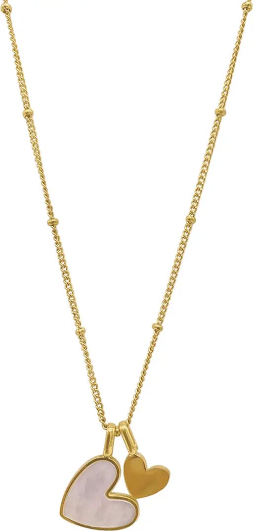 Mother-of-Pearl Heart Charm Water Resistant Necklace | Nordstrom Rack