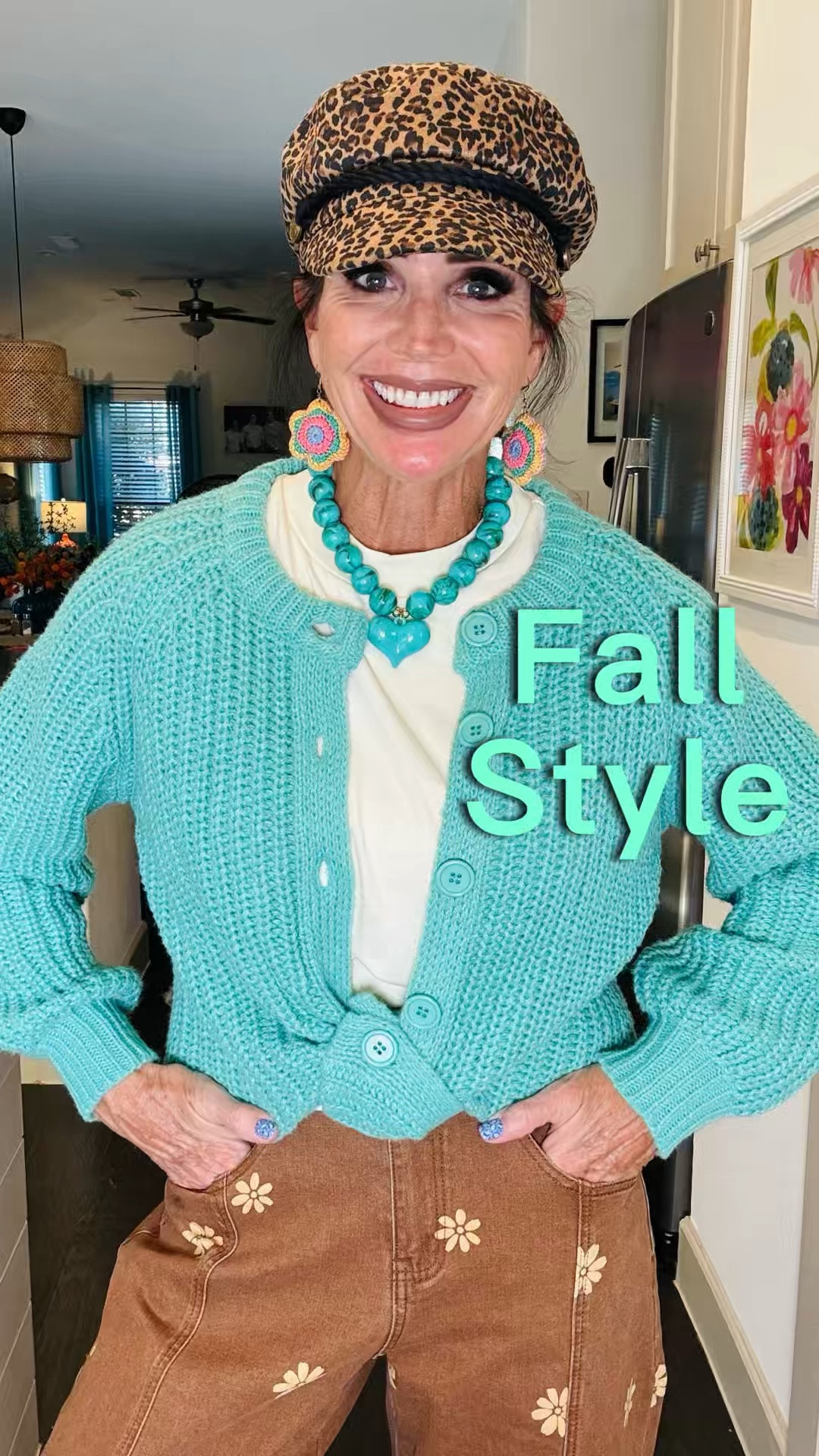 Another chunky sweater and another option to style it!  I love turquoise jewelry and this color is the perfect shade!  What do you think of this style?

#LTKootd #LTKOver40 #LTKSeasonal