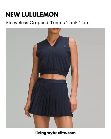 New lululemon Sleeveless Cropped Tennis Tank Top 🎾 

Gym outfit, workout, tennis dress, pickleball, hot girl summer, mini skirt, running 

#LTKFitness #LTKMidsize #LTKActive