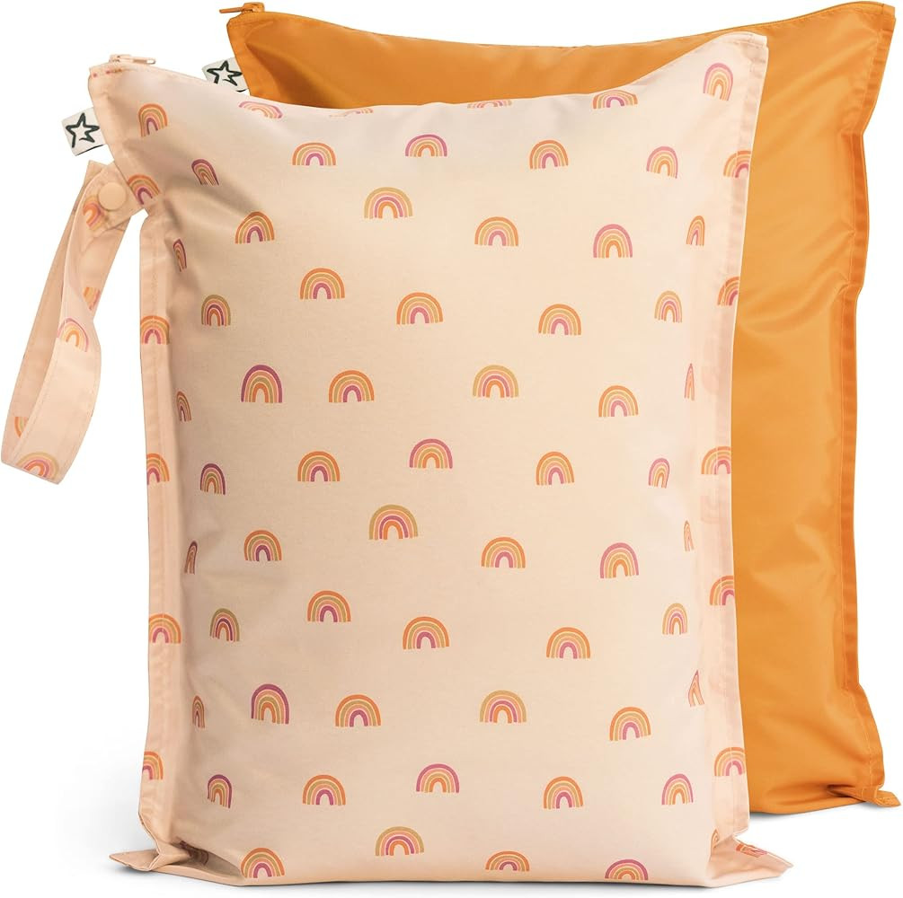 Tiny Twinkle Mess-proof Wet Bags 2 Pack Waterproof and Washable Bag for Travel storage, Stroller,... | Amazon (US)