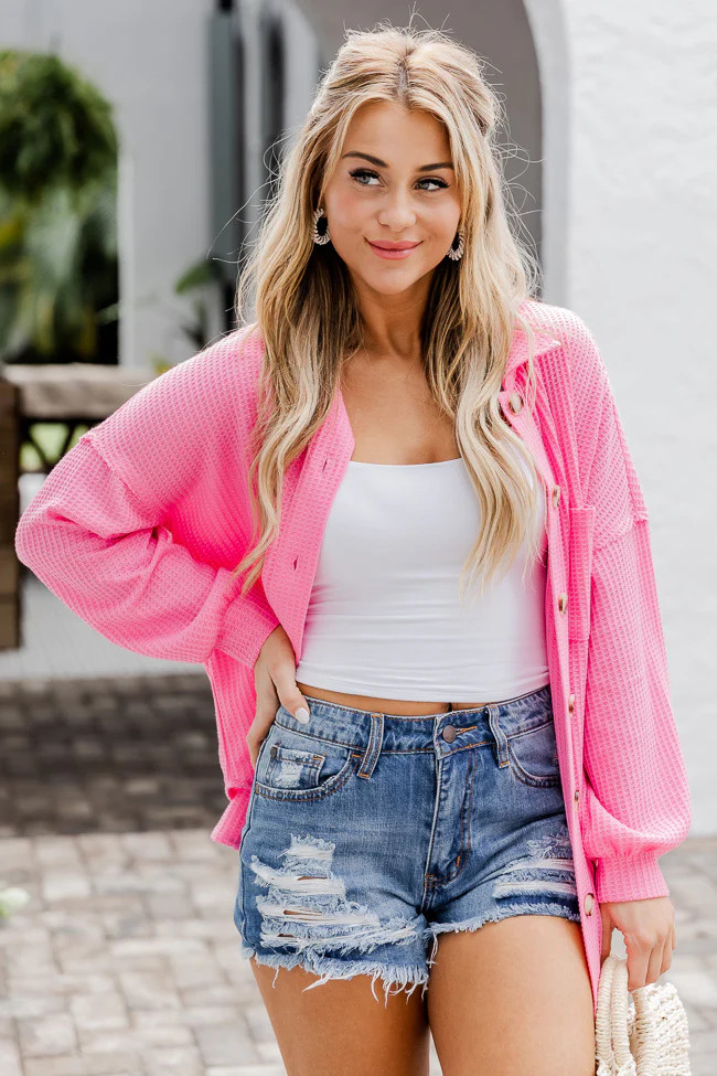 No More Wishing Dark Wash Denim Shorts FINAL SALE | Pink Lily