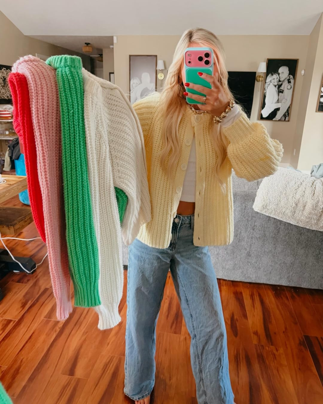Wyeysyt Womens Cardigan Sweater Button Down Long Sleeve Chunky Soft Knit Sweater Fall Open Front ... | Amazon (US)