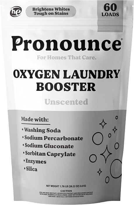 Pronounce Oxygen Laundry Booster with Enzymes - Brightens White & Tough on Stains, Fights Odor. S... | Amazon (US)