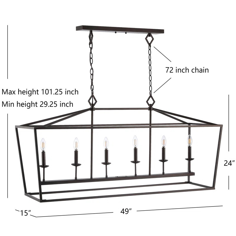 Feitoza 6 - Light Kitchen Island Linear Pendant | Wayfair North America