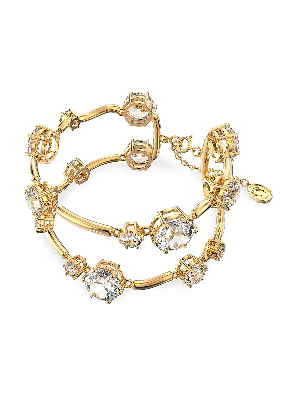 Constella Swarovski Crystal Goldplated Bangle Bracelet | Saks Fifth Avenue