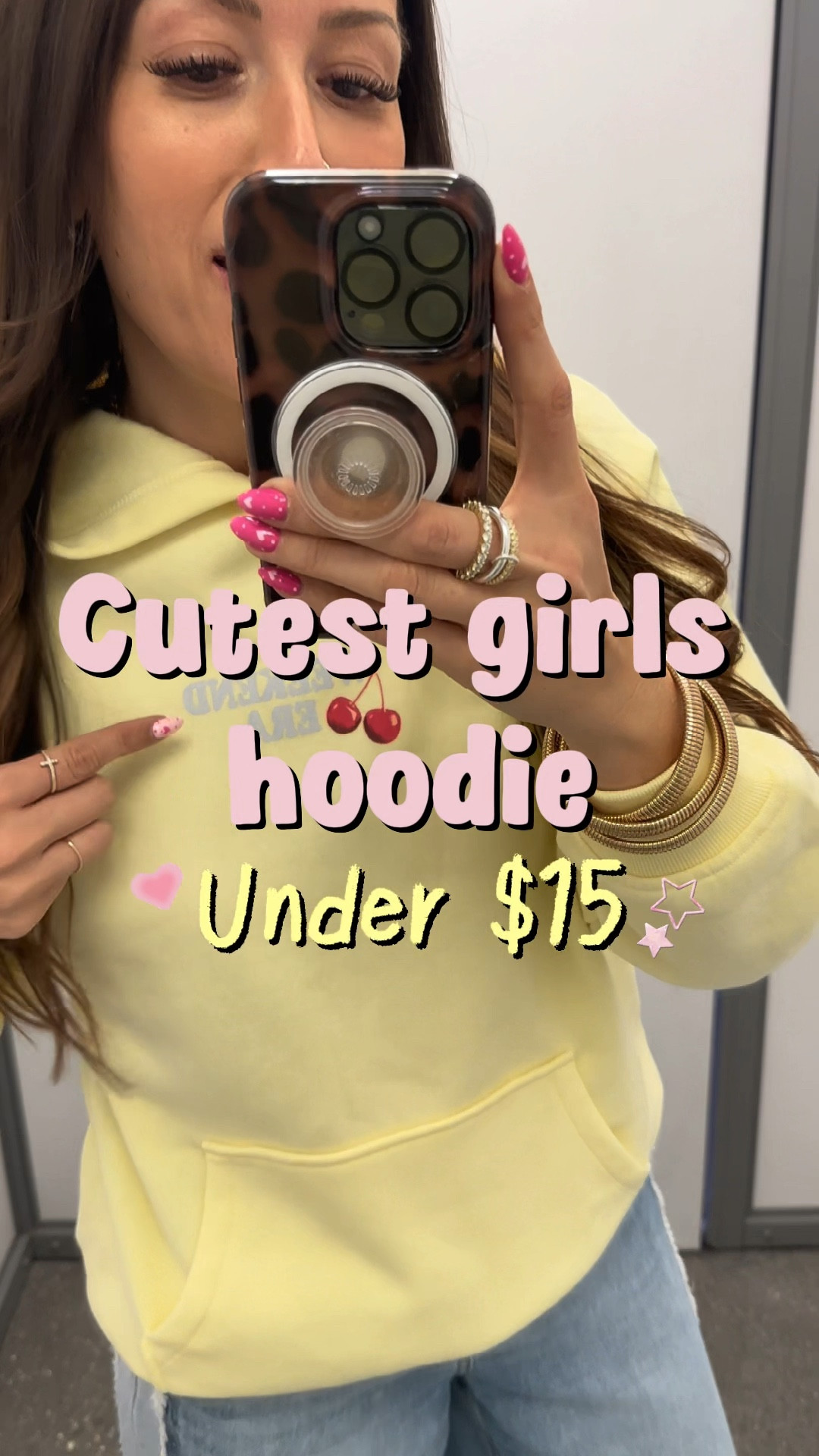 The prettiest little girls hoodie that’s under $15! There’s 3 other colors/prints too! I’m wearing an XL here for size reference and it even goes up 1 more size to XXL 👏🏻. Match with your mini or just get 1 for yourself. So affordable and this butter yellow color has my 💛!! 

#LTKTravel #LTKSaleAlert #LTKKids