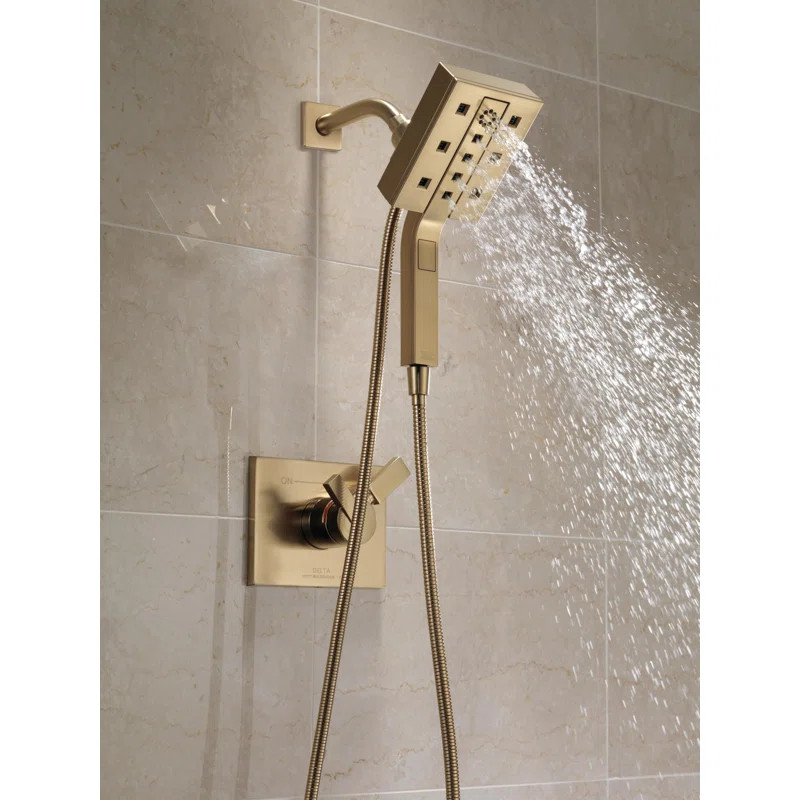 58473-CZ Universal Showering Components Multi Function Dual Shower Head with H2okinetic Technolog... | Wayfair North America
