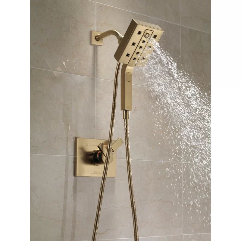 58473-CZ Universal Showering Components Multi Function Dual Shower Head with H2okinetic Technolog... | Wayfair North America