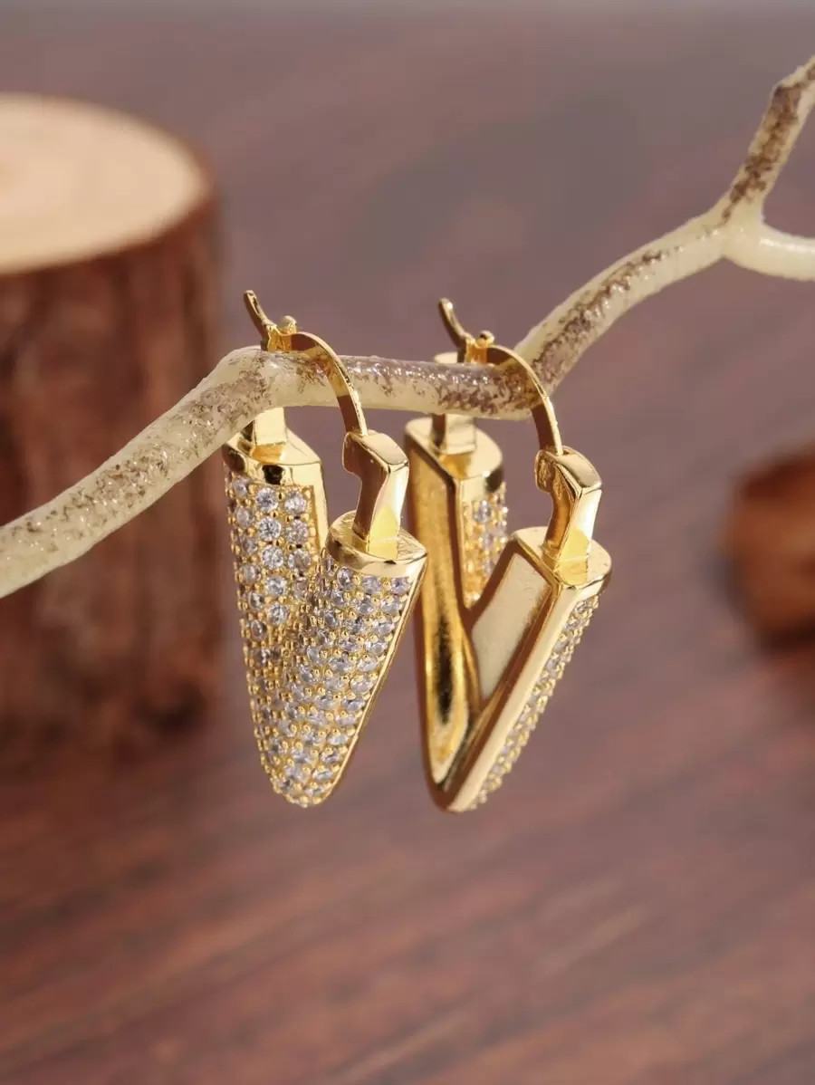 Rhinestone Decor Hoop Earrings SKU: sj2302271109011113(1 Reviews)$3.60S3 ExclusiveThe promotion i... | SHEIN