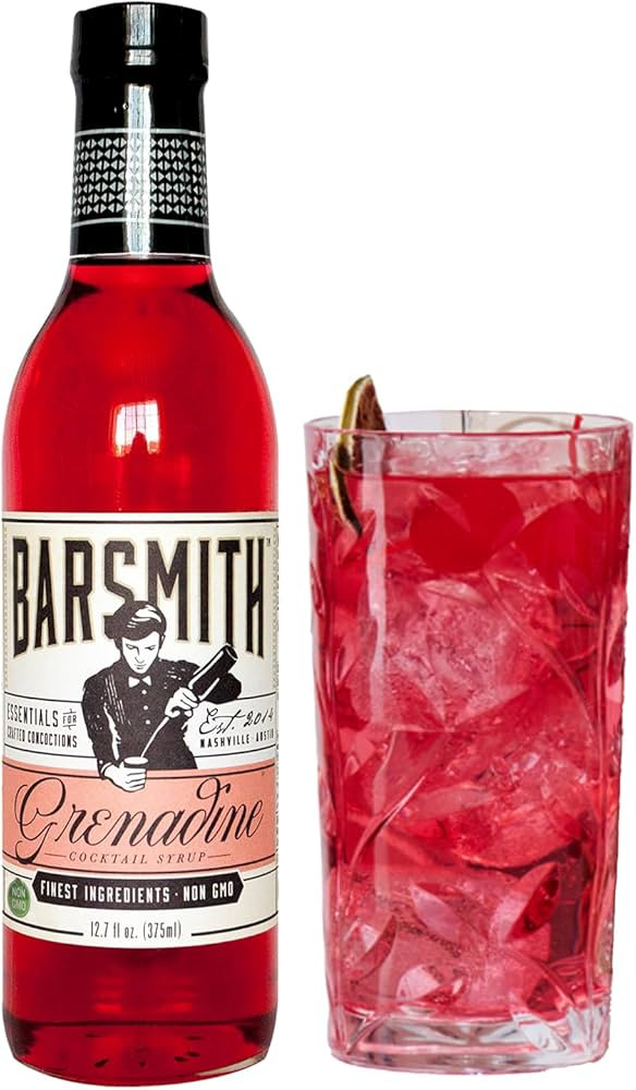 Barsmith Bar Essentials Grenadine Syrup - Sweet Cherry and Pomegranate Notes - No Artificial Flav... | Amazon (US)