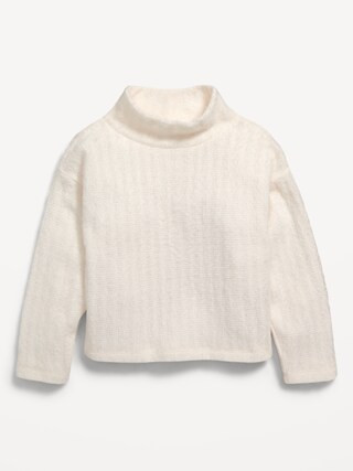 Cozy-Knit Mock-Neck Cropped Sweater for Toddler Girls | Old Navy (CA)