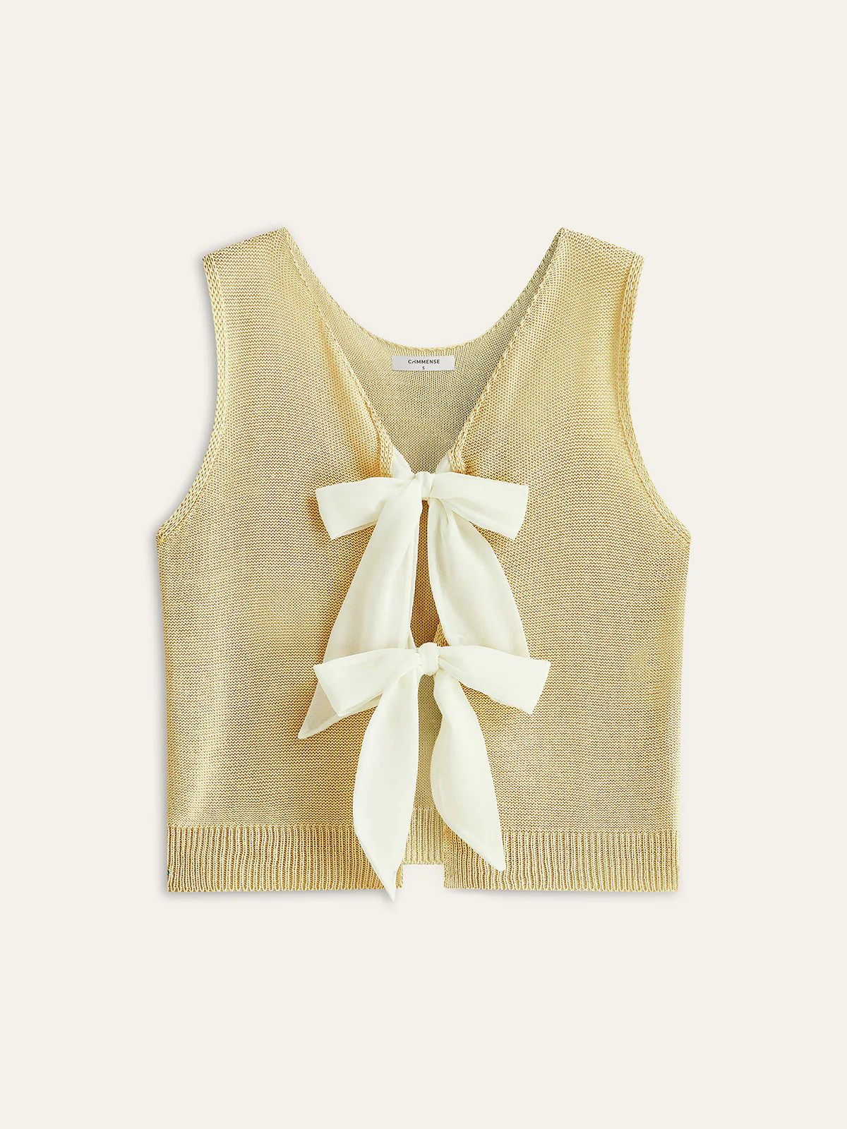 Bow Tie Knit Top | Commense