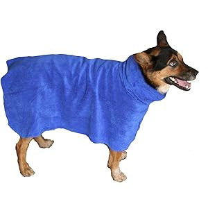 THE SNUGGLY DOG Easy Wear Dog Towel. Luxuriously Soft, Fast Drying 400gsm Microfiber. Soft Belt Incl | Amazon (US)