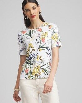 Floral Everyday Elbow Sleeve Tee | Chico's