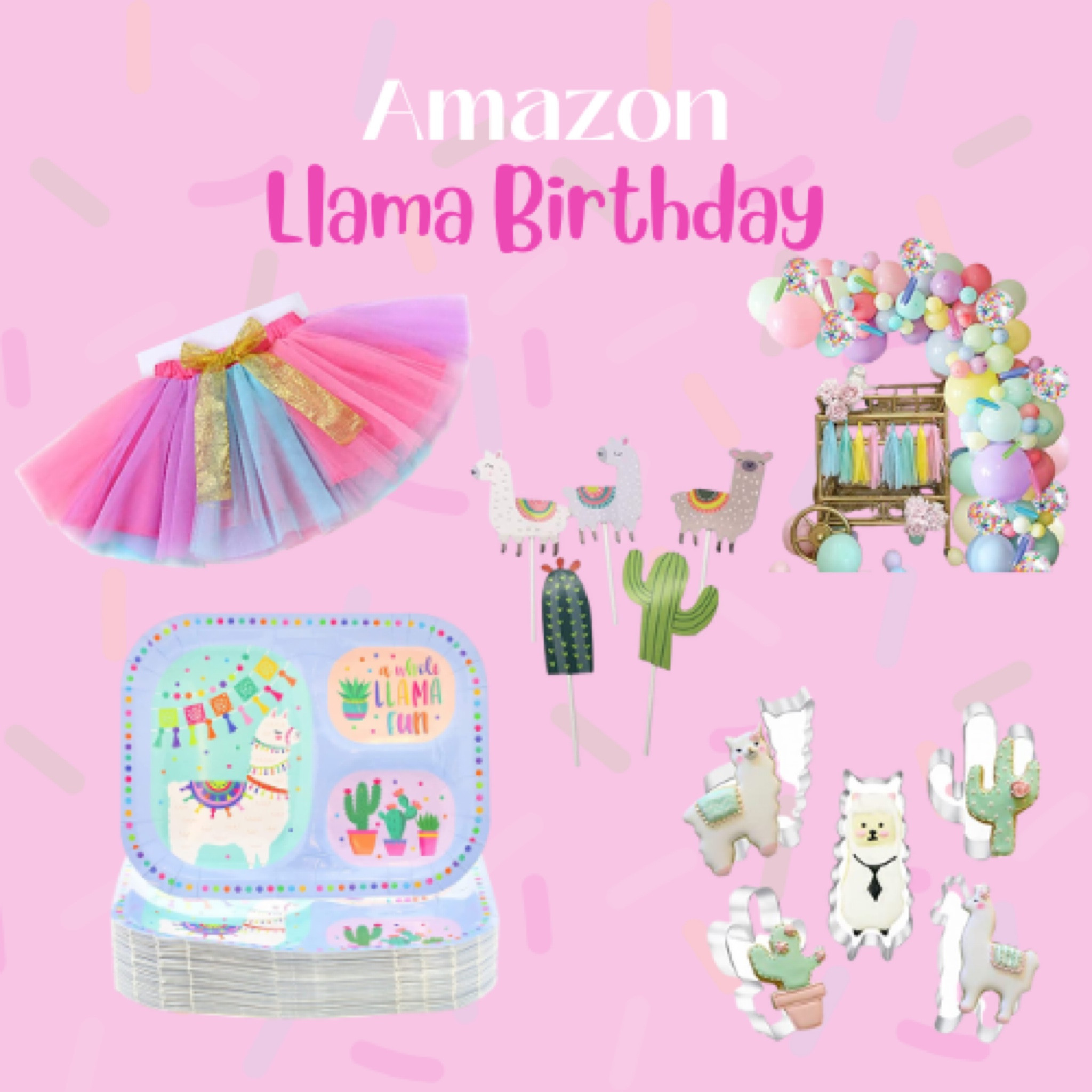 Baby girl llama sprinkle birthday.

#LTKunder50 #LTKbaby #LTKfamily
