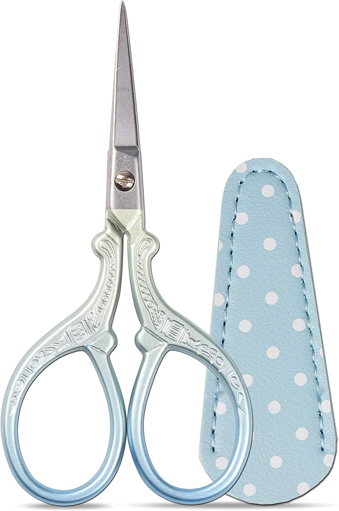 Embroidery Scissors Set with Leather Sheaths for Sewing Crafting, Art Work, Threading, Needlework... | Amazon (US)