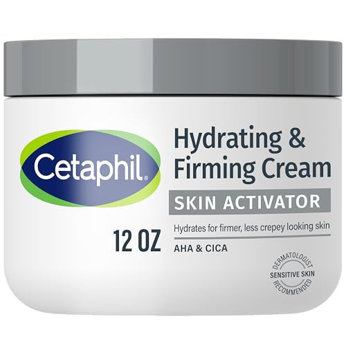 Cetaphil Skin Activator Hydrating & Firming Body Cream 12oz, Mandelic Acid (AHA) and Centella Asiatica (CICA) Cream, Hydrates and Firms Aging Skin, Anti-Aging Skincare, 12 oz | Amazon (US)