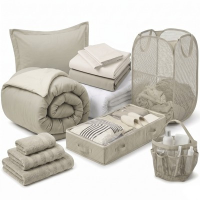 Nestl Back to College Kit, Twin XL Bed in a Bag with College Dorm Bedding, Twin XL Comforter Sets, College Dorm Room Essentials, Linen | Target