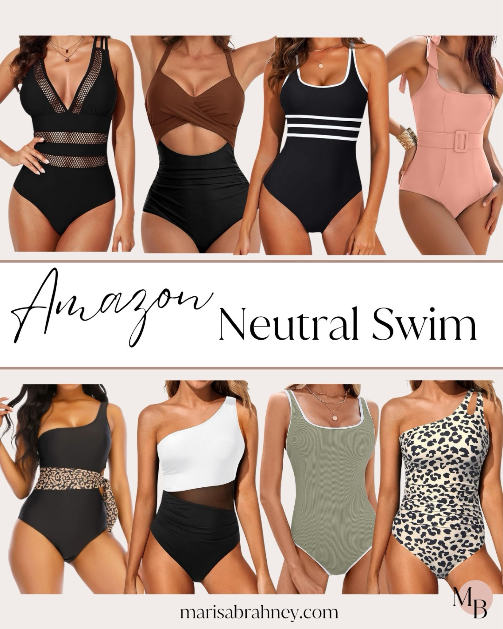 Get ready for summer fun with these sleek, neutral one-pieces! 🌊👙 Designed for both comfort and style, they're perfect for family outings and relaxing by the water. #SummerEssentials #AmazonSwim #SummerSwimwear #WomenSwimwear 

#LTKSeasonal #LTKSwim #LTKStyleTip
