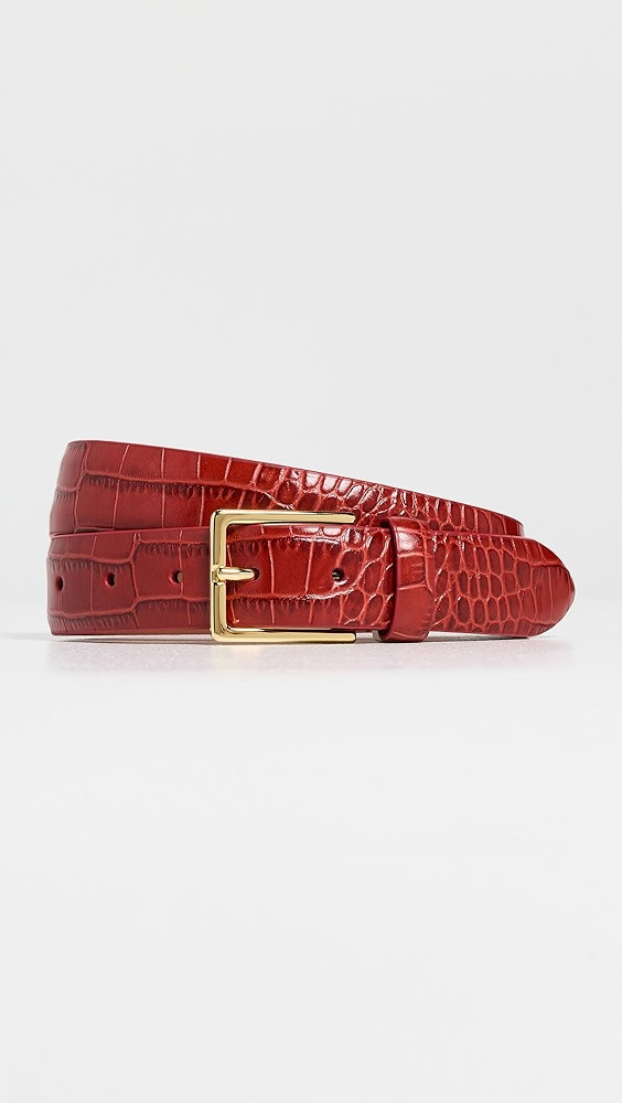 Narrow Semi Formal Crock Print Belt | Shopbop