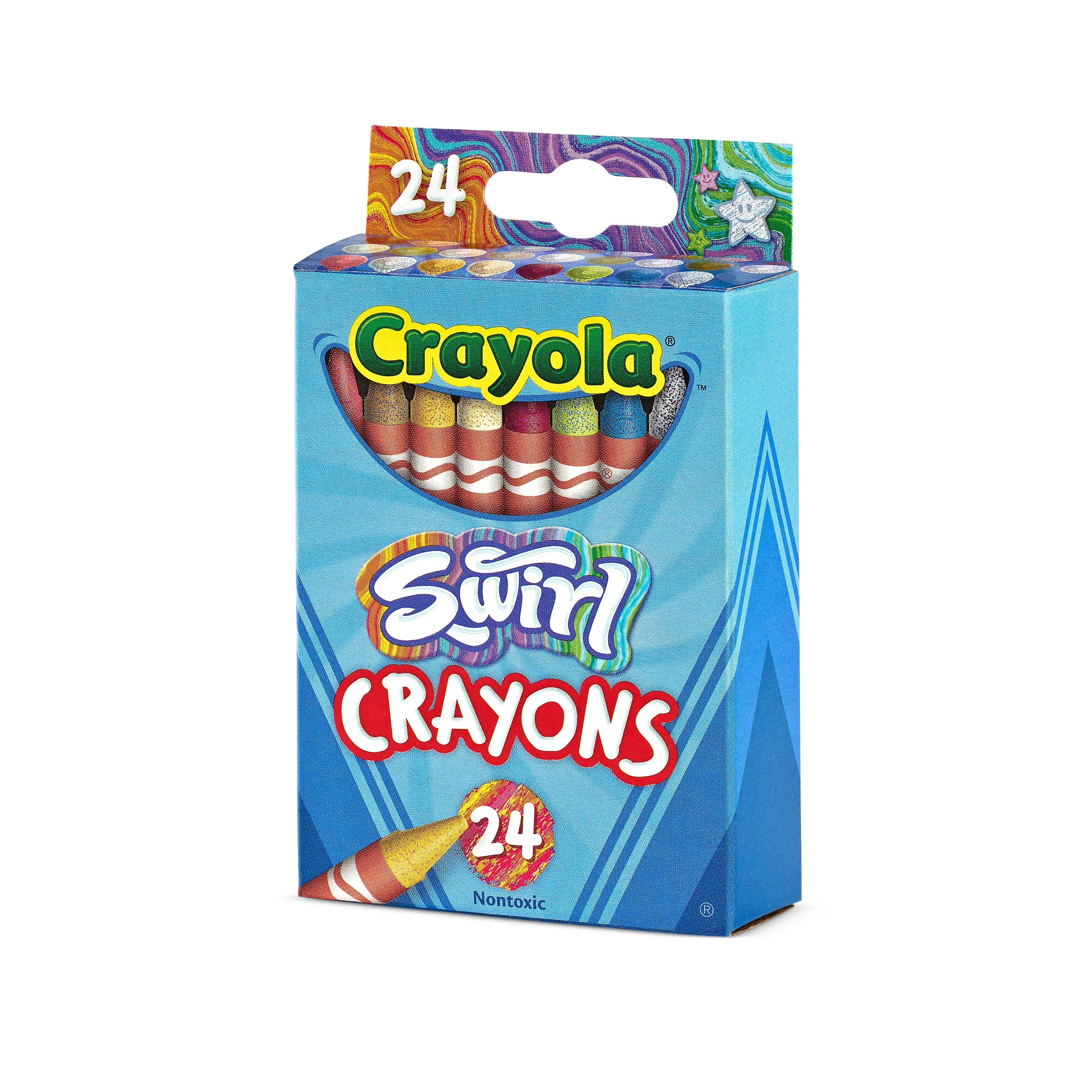 Crayola Swirl Crayons, 24 Ct, Multicolor Crayons, Back to School Supplies for Kids, Classroom Sup... | Walmart (US)