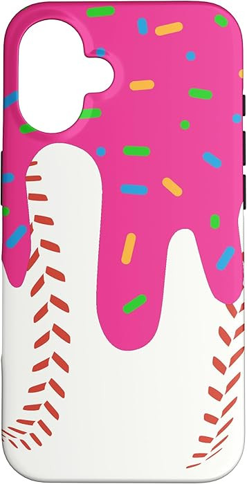 Dripping Ice Cream Baseball with Sprinkles Case for iPhone 16 | Amazon (US)