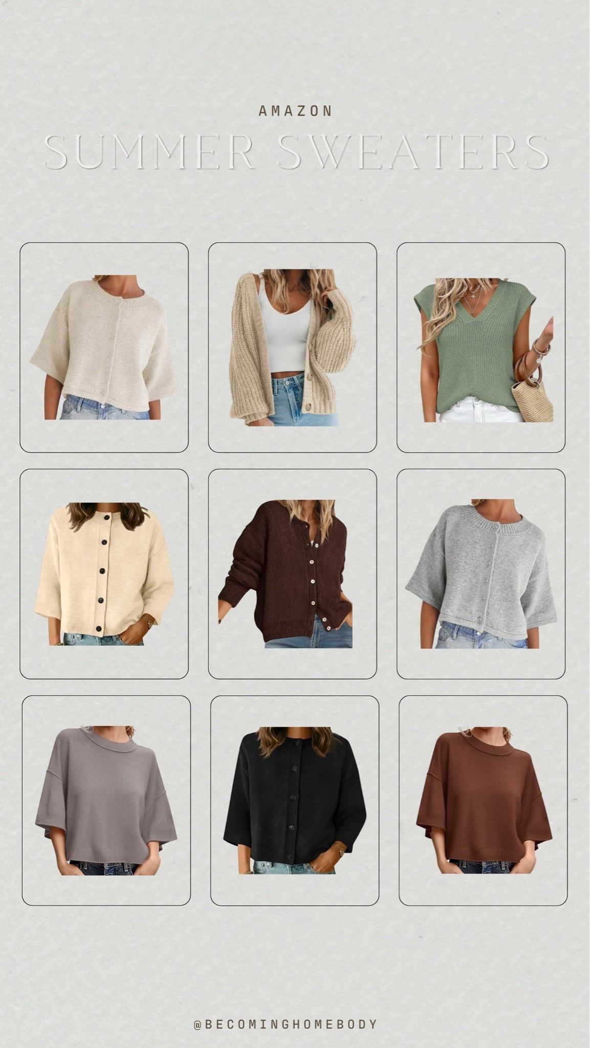 Amazon summer sweaters! The coziest, lightweight sweaters all for an affordable price. 🤍🙌🏻