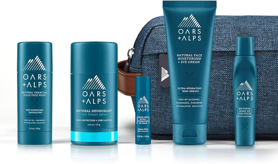 Oars + Alps Ultimate Oarsman Skin Care Kit for Men, Includes Face Wash, Eye Roller, Deodorant, Li... | Amazon (US)