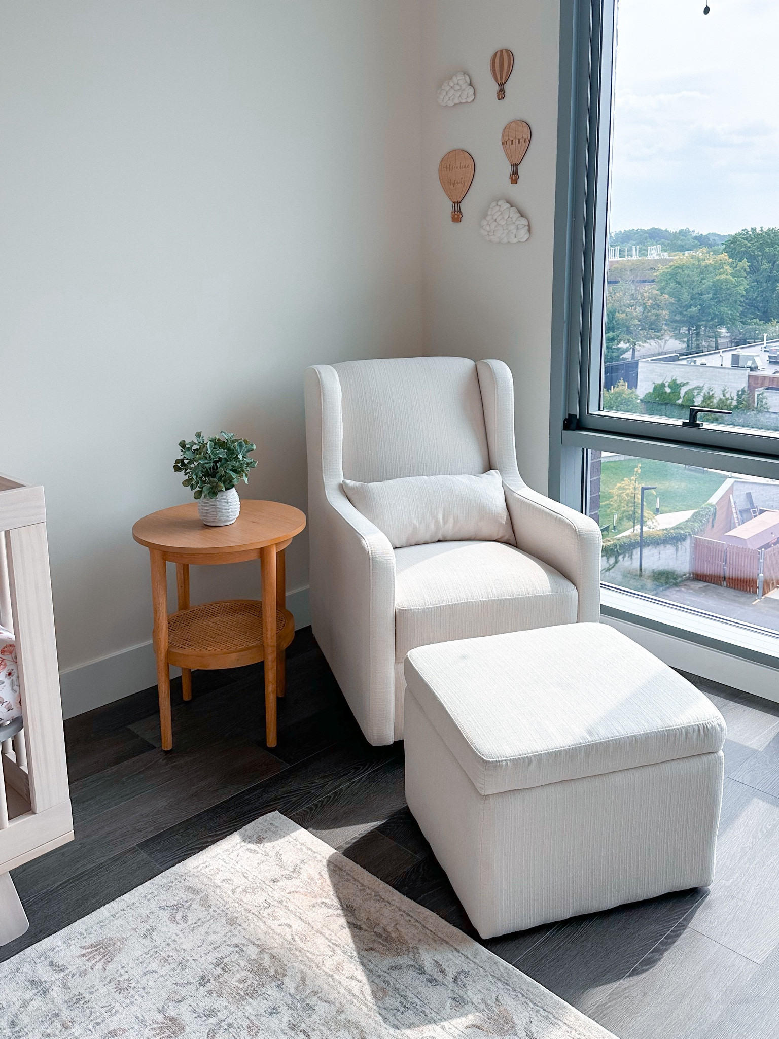 Nursery Glider with Ottoman/ Nursery Glider for Petite Moms / Nursery Furniture / Nursery Wall Decor

#LTKbaby #LTKstyletip #LTKhome